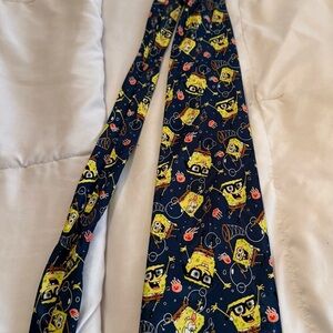 Nickelodeon SpongeBob Navy and Yellow Tie